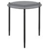 Rosalie Round Smoked Glass Top End Table Grey