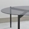 Rosalie Round Smoked Glass Top End Table Grey