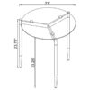 Rosalie Round Smoked Glass Top End Table Grey