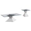 Jenny 2-piece Rectangular Coffee and End Table Set Chrome