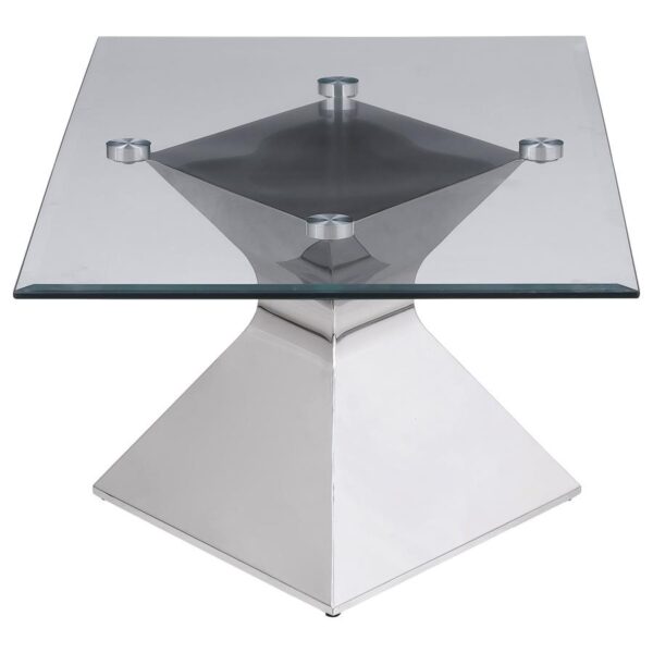 Jenny 2-piece Rectangular Coffee and End Table Set Chrome