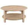 Fowler 2-piece Round Coffee and End Table Set Natural
