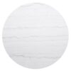 Jason Round Marble Top Coffee Table White and Charcoal
