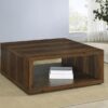 Frisco Square Engineered Wood Coffee Table Dark Pine