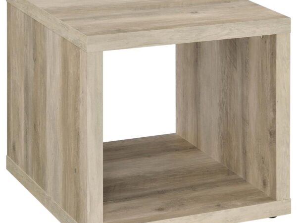Frisco Square Engineered Wood Side End Table Distressed Pine