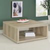 Frisco Square Engineered Wood Coffee Table Distressed Pine