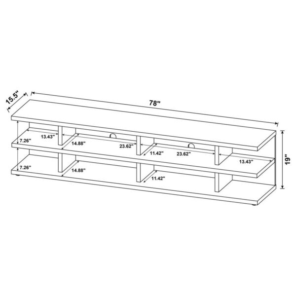 Cartmill 78-inch 2-tier TV Stand Media Console Mango