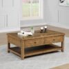 Payne 48-inch Mobile Lift Top Coffee Table Distressed Brown
