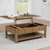 Payne 48-inch Mobile Lift Top Coffee Table Distressed Brown