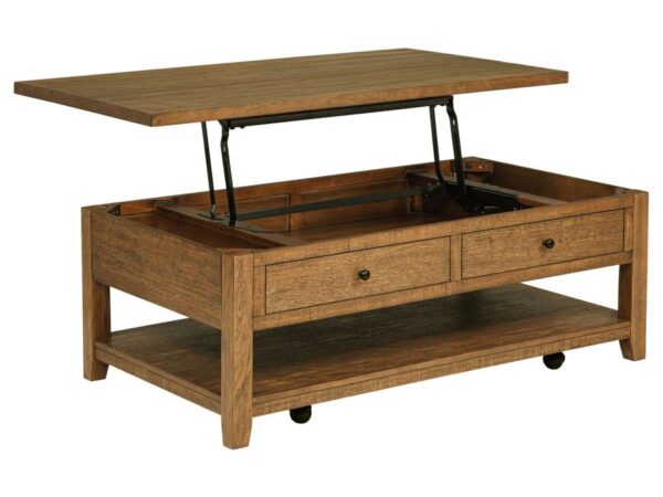 Payne 48-inch Mobile Lift Top Coffee Table Distressed Brown