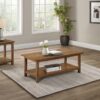 Payne 2-piece Coffee and End Table Set Distressed Brown