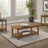 Payne 3-piece Coffee and End Table Set Distressed Brown