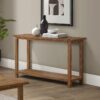 Payne Wood Entryway Sofa Console Table Distressed Brown
