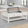 Payne 48-inch Mobile Lift Top Coffee Table Distressed White
