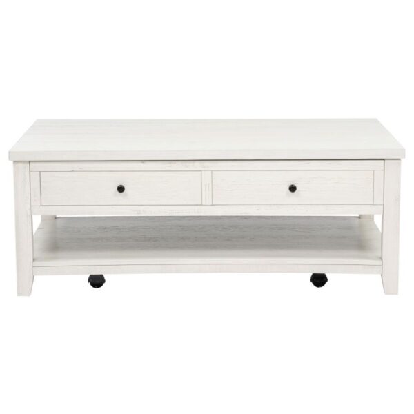 Payne 48-inch Mobile Lift Top Coffee Table Distressed White