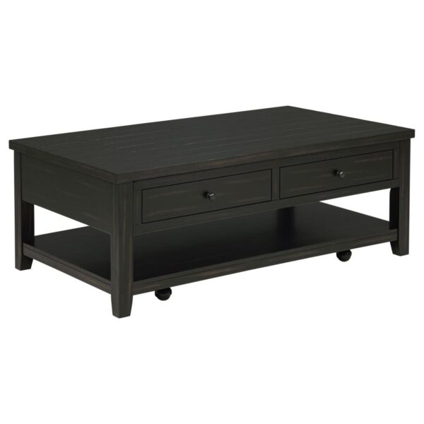 Payne 48-inch Mobile Lift Top Coffee Table Distressed Java