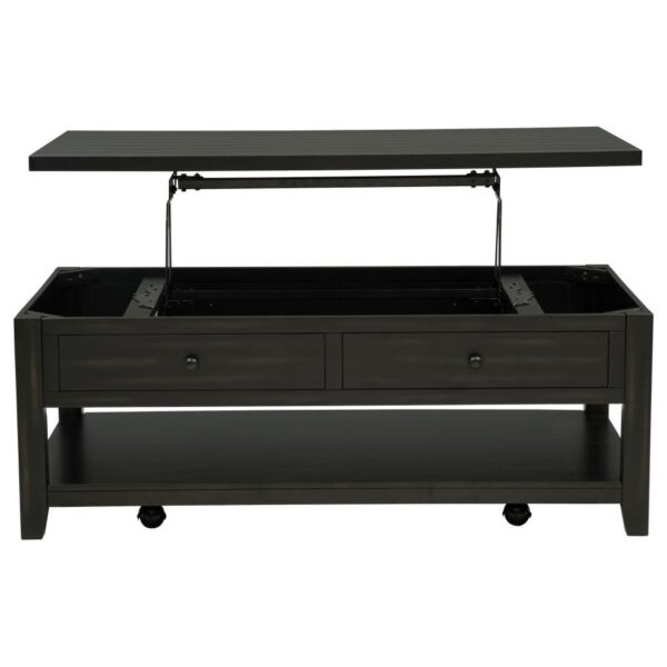 Payne 48-inch Mobile Lift Top Coffee Table Distressed Java