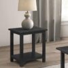 Payne Wood End Table with Shelf Distressed Java