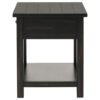 Payne 1-drawer Wood End Table with Shelf Distressed Java