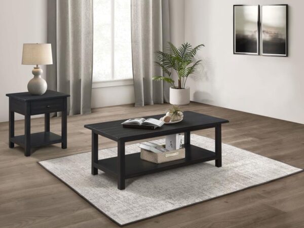 Payne 2-piece Coffee and 1-drawer End Table Set Java