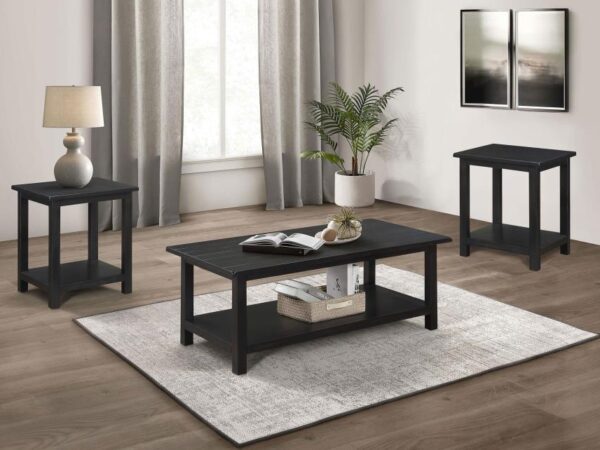 Payne 3-piece Coffee and End Table Set Distressed Java