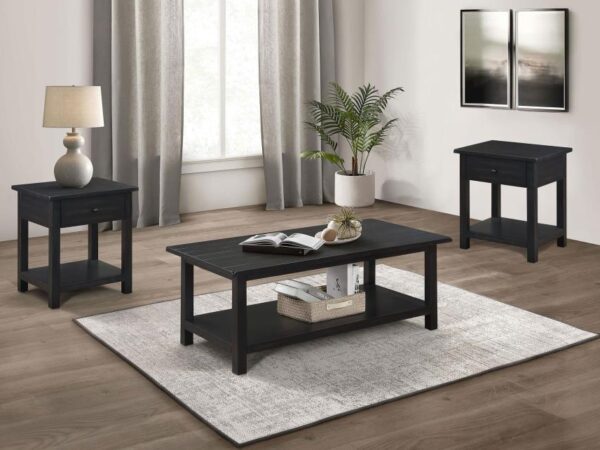 Payne 3-piece Coffee and 1-drawer End Table Set Java