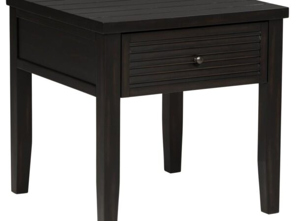 Concord 1-drawer Square End Table Distressed Java