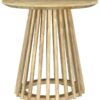 Touhy Round Solid Wood End Side Table Natural Mango