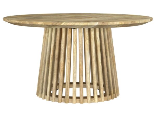 Touhy Round Solid Wood Cocktail Coffee Table Natural Mango