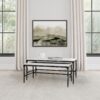 Ebby 2-piece Genuine Marble Top Nesting Coffee Tables White