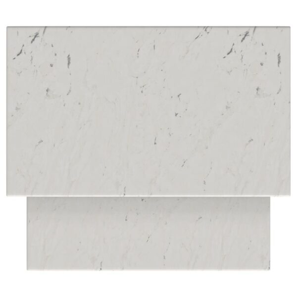 Ebby 2-piece Genuine Marble Top Nesting Coffee Tables White