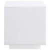 Paseo Square End Side Table White High Gloss