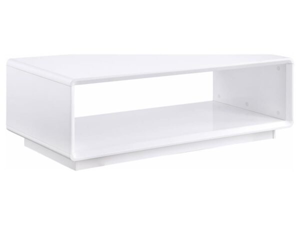 Paseo Rectangular Cocktail Coffee Table White High Gloss