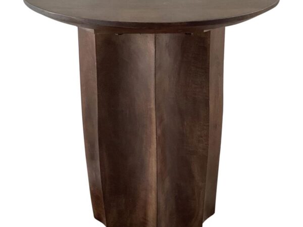 Cayenne Solid Mango Wood Accent Side End Table Walnut