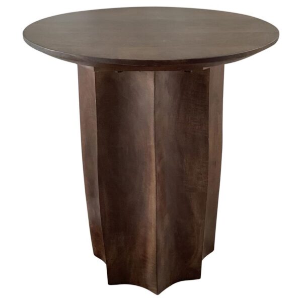 Cayenne Solid Mango Wood Accent Side End Table Walnut
