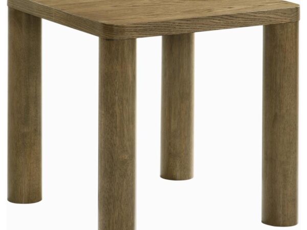 Castlewood Engineered Wood Accent Side End Table Brown Oak