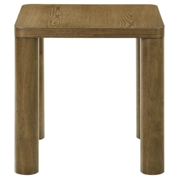 Castlewood Engineered Wood Accent Side End Table Brown Oak