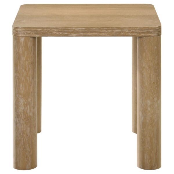 Castlewood Engineered Wood Accent Side End Table Washed Oak