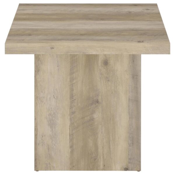Devar Square Engineered Wood End Table Distressed Pine
