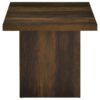 Devar Square Engineered Wood Side End Table Dark Pine