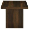 Devar Square Engineered Wood Side End Table Dark Pine