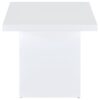 Devar Square Engineered Wood Side End Table White High Gloss