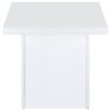 Devar Square Engineered Wood Side End Table White High Gloss