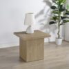 Devar Square Engineered Wood Side End Table Latte