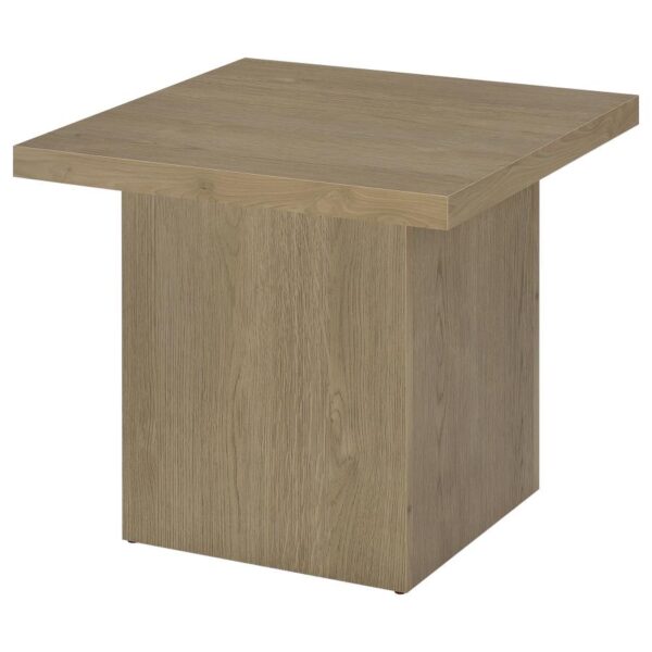 Devar Square Engineered Wood Side End Table Latte