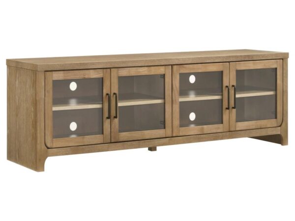 Brenham 79-inch 4-door TV Stand Media Console Washed Oak