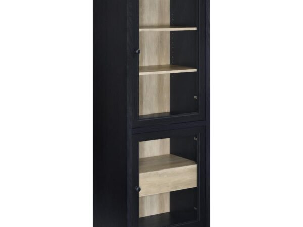 Denison 67-inch 2-door Media Tower Storage Cabinet Black