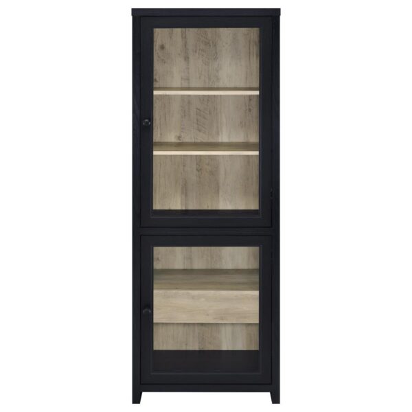Denison 67-inch 2-door Media Tower Storage Cabinet Black