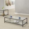 Trini 2-piece Coffee and End Table Set Black Nickel