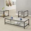 Trini 3-piece Coffee and End Table Set Black Nickel